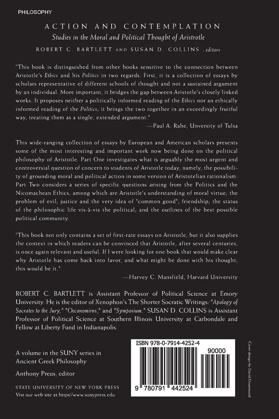 Rückseite: 9780791442524 | Action and Contemplation | Robert C. Bartlett (u. a.) | Taschenbuch