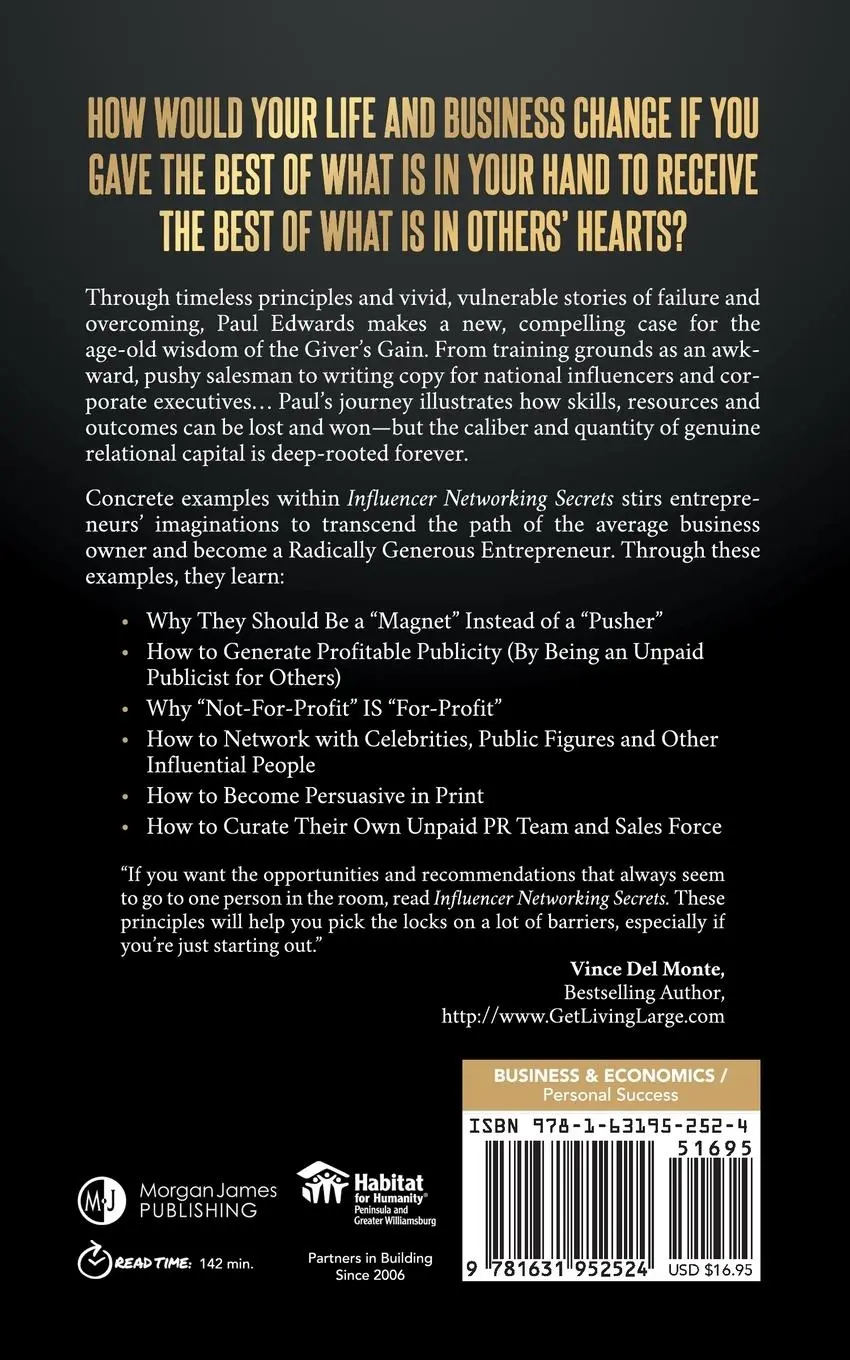 Rückseite: 9781631952524 | Influencer Networking Secrets | Paul S. Edwards | Taschenbuch | 2021