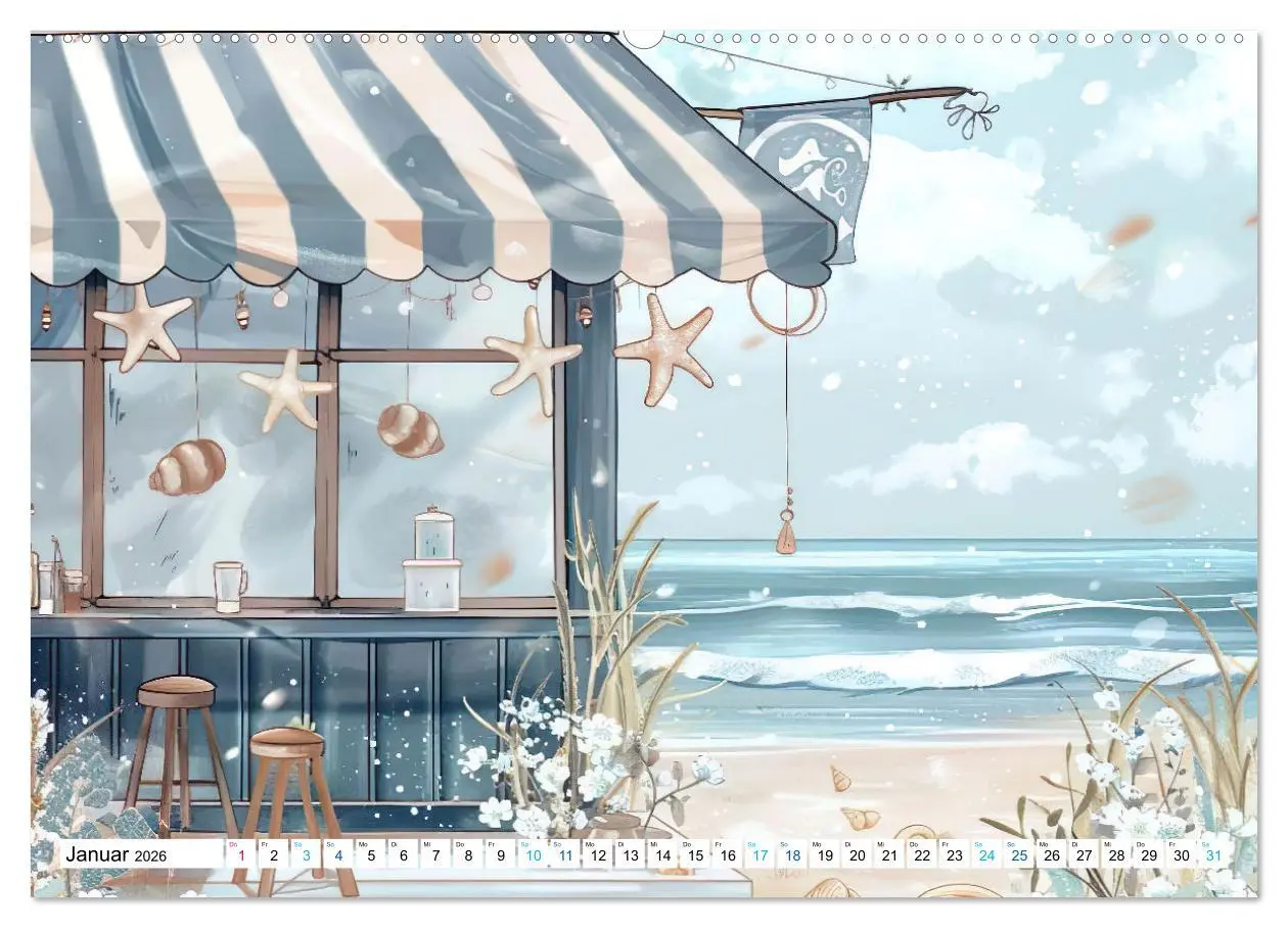 Bild: 9783457372524 | Strandträume in Aquarell (hochwertiger Premium Wandkalender 2026...