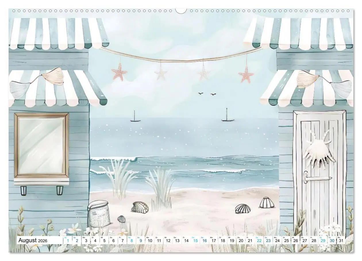 Bild: 9783457372524 | Strandträume in Aquarell (hochwertiger Premium Wandkalender 2026...