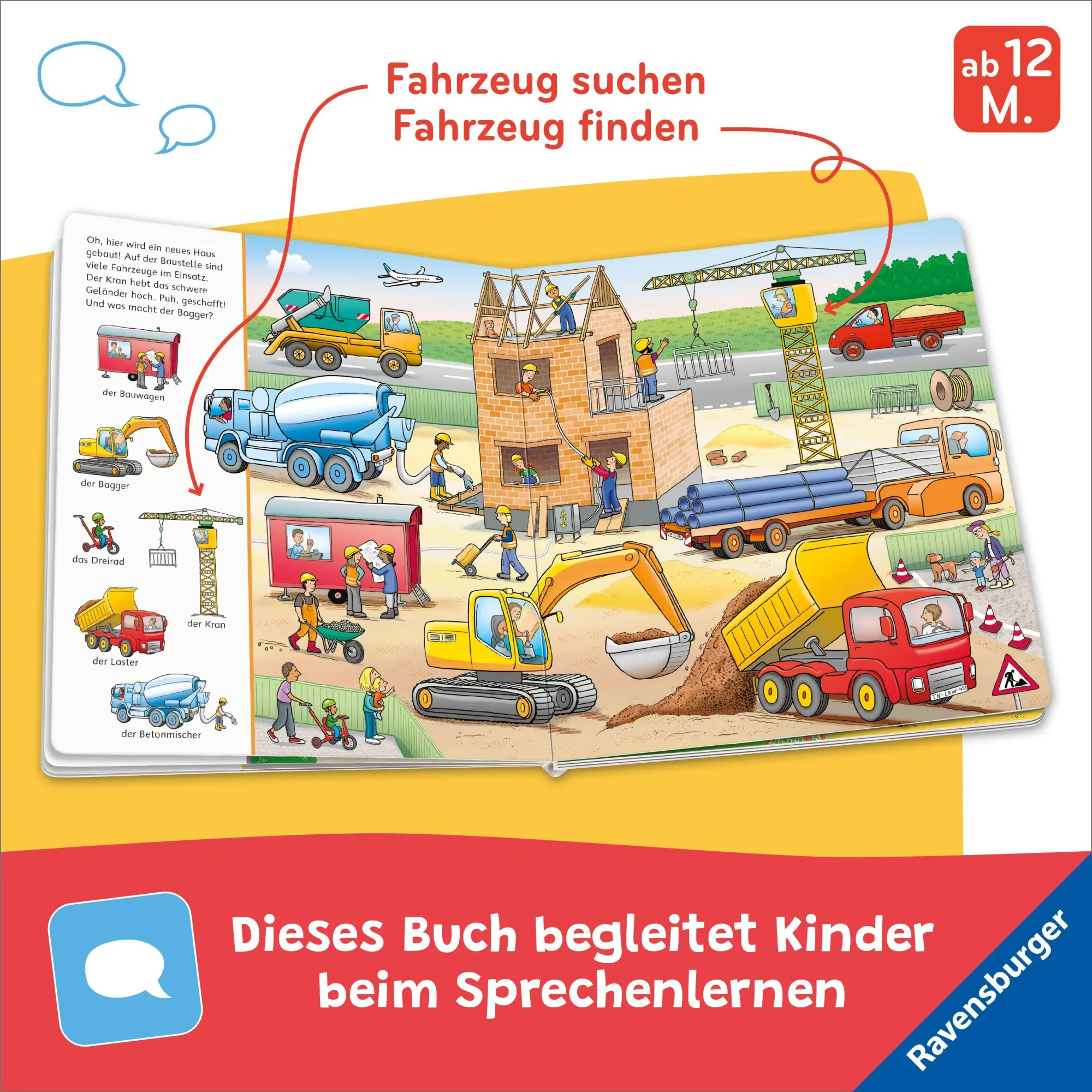 Bild: 9783473422524 | Mein erstes Sachen suchen Wimmelbuch: Fahrzeuge | Erste Wörter | Höck