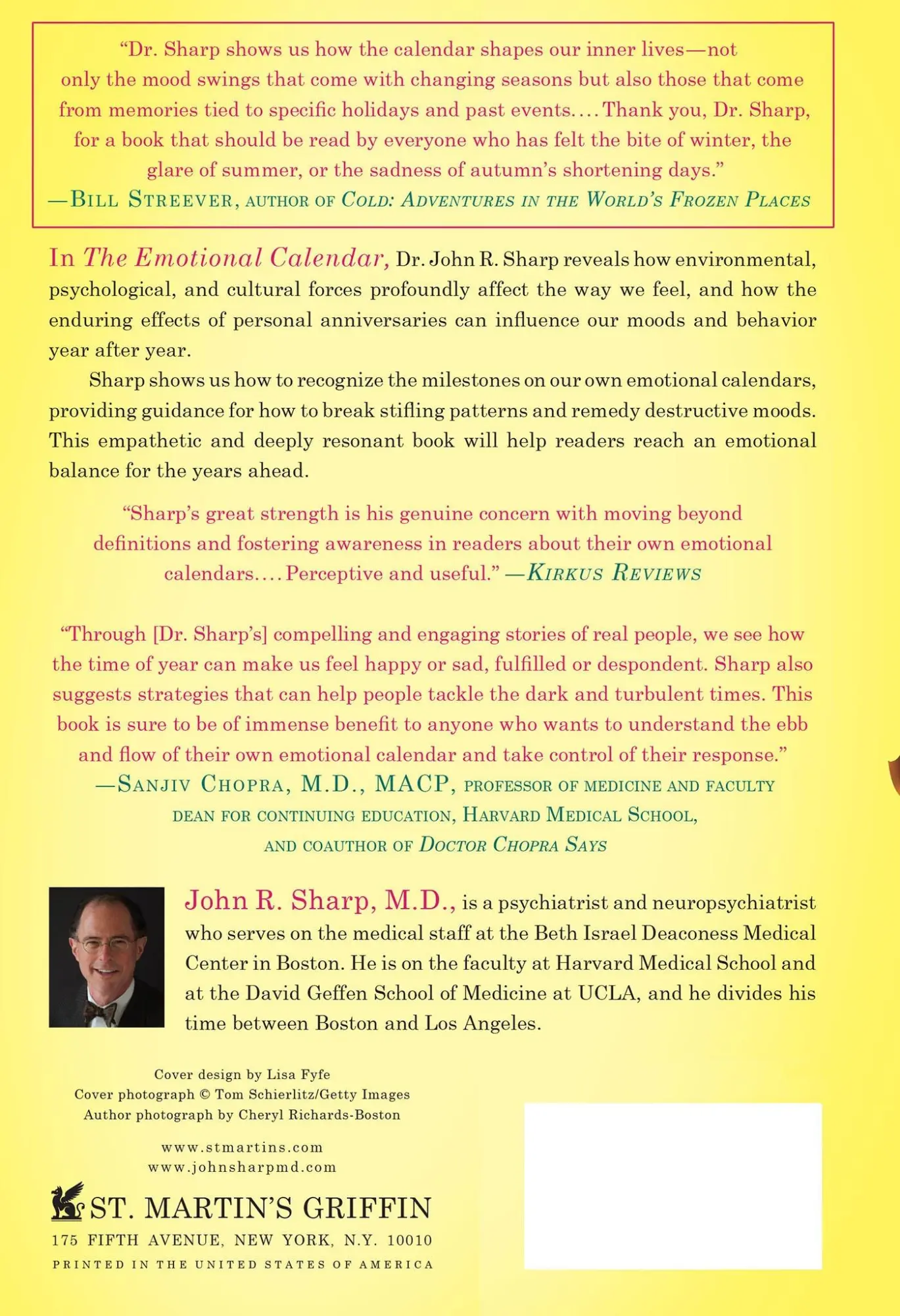Rückseite: 9781250002624 | The Emotional Calendar | John R. Sharp | Taschenbuch | Englisch | 2011