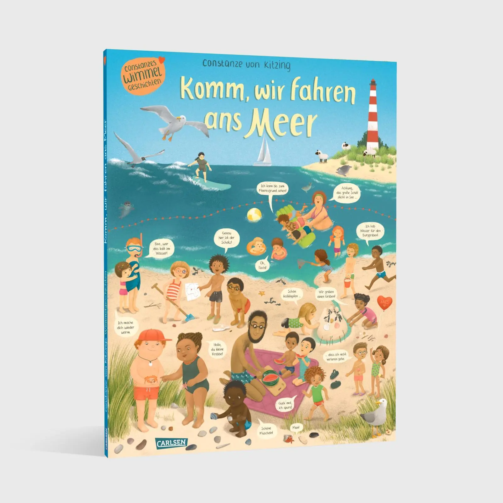 Bild: 9783551172624 | Komm, wir fahren ans Meer (Constanze von Kitzings Wimmelgeschichten 4)