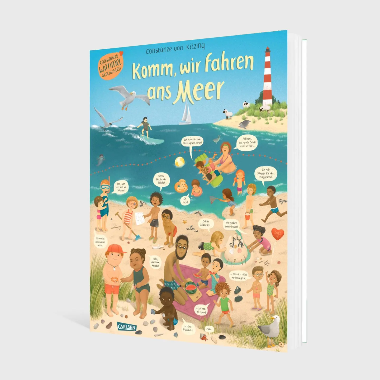 Bild: 9783551172624 | Komm, wir fahren ans Meer (Constanze von Kitzings Wimmelgeschichten 4)