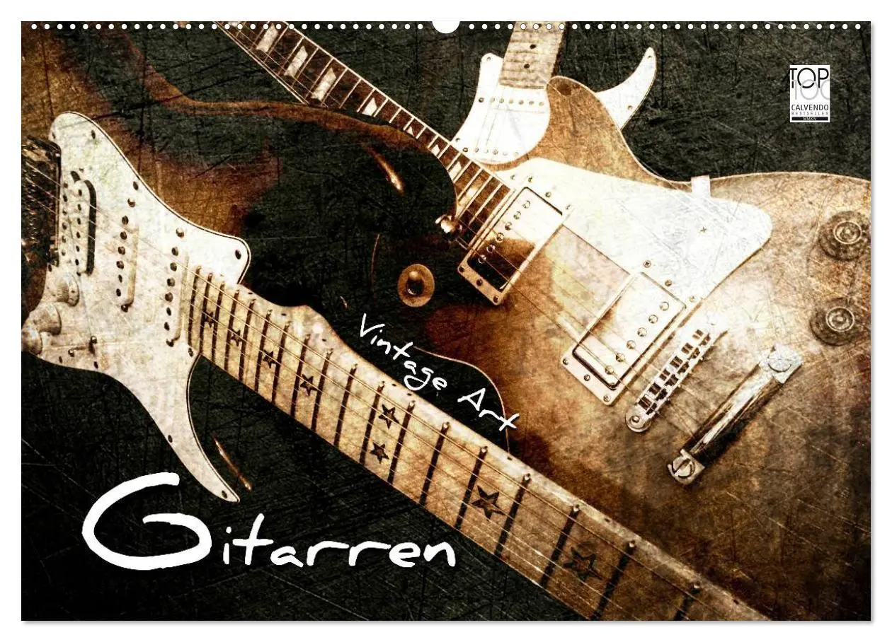 Cover: 9783594122624 | GITARREN Vintage Art (Wandkalender 2027 DIN A2 quer), CALVENDO...