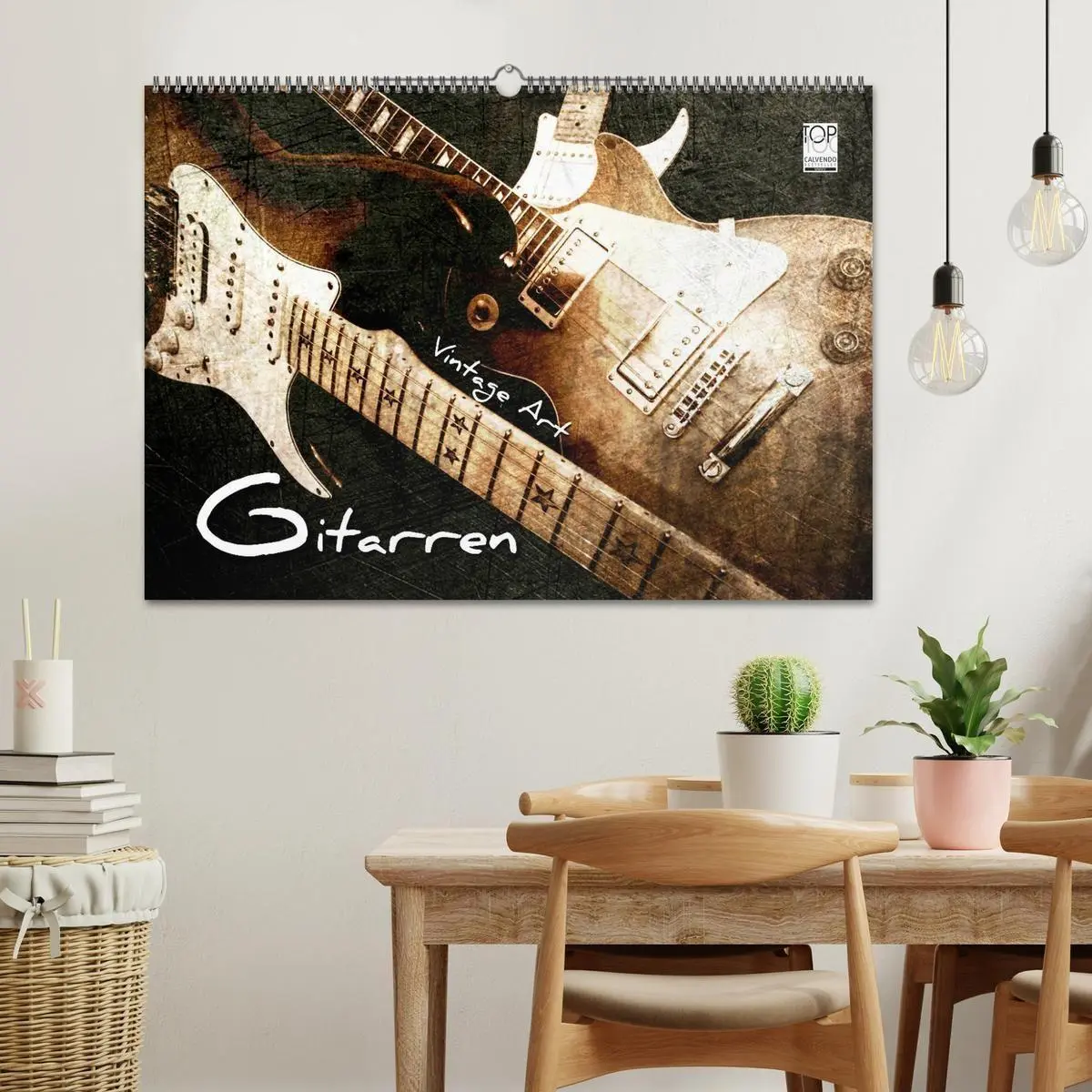 Bild: 9783594122624 | GITARREN Vintage Art (Wandkalender 2027 DIN A2 quer), CALVENDO...