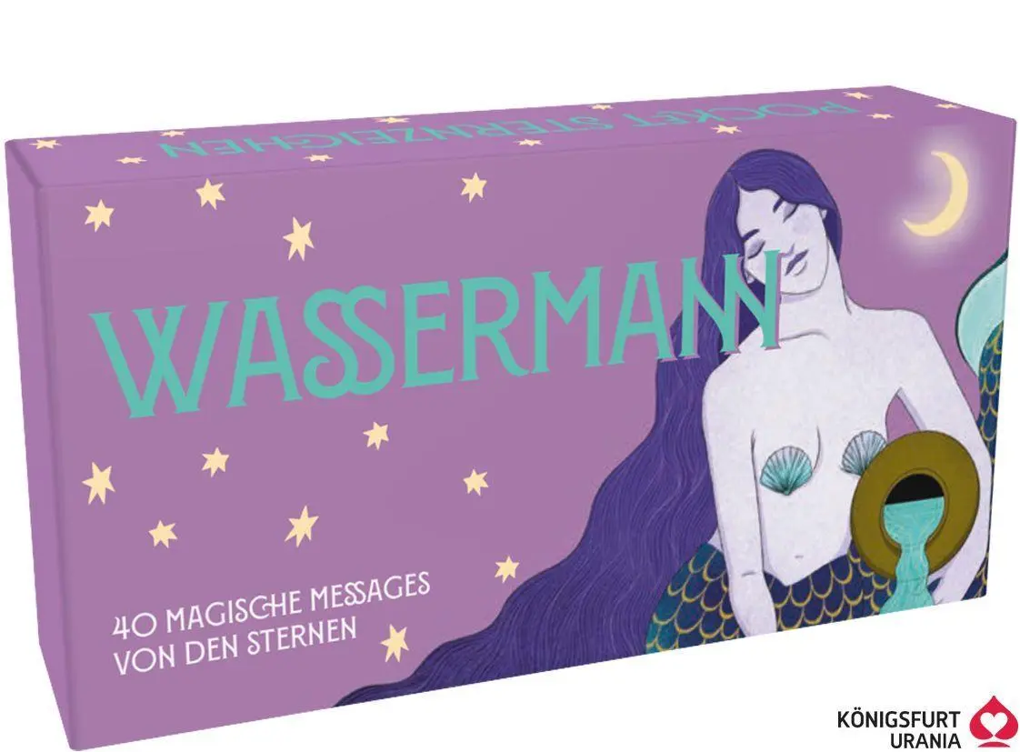 Cover: 4250375102724 | Sternzeichen Wassermann - 40 Karten in Magnetschachtel mit...