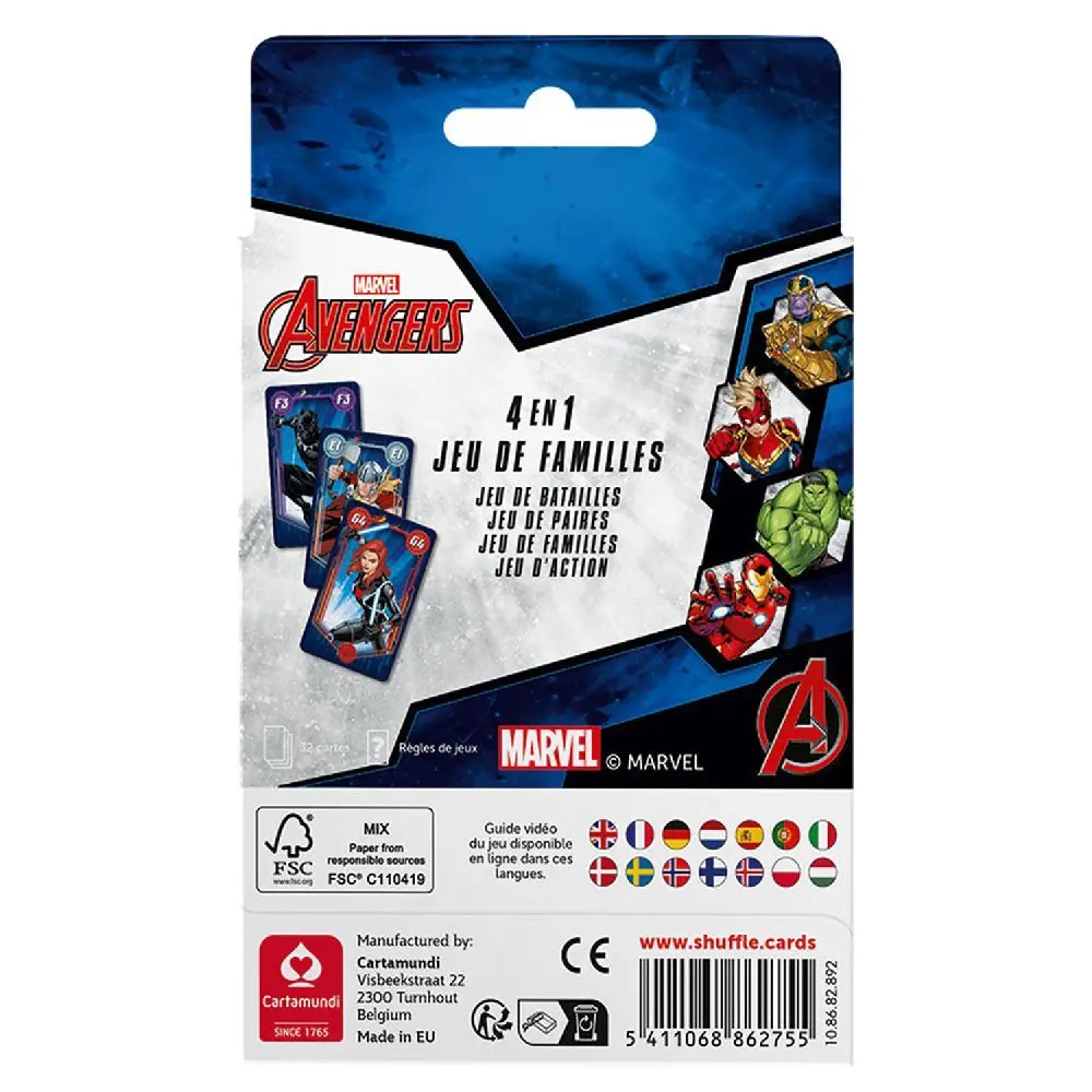 Bild: 5411068862724 | Disney Marvel Avengers - Quartett 4 in 1 | Shuffle | Spiel | 10028042