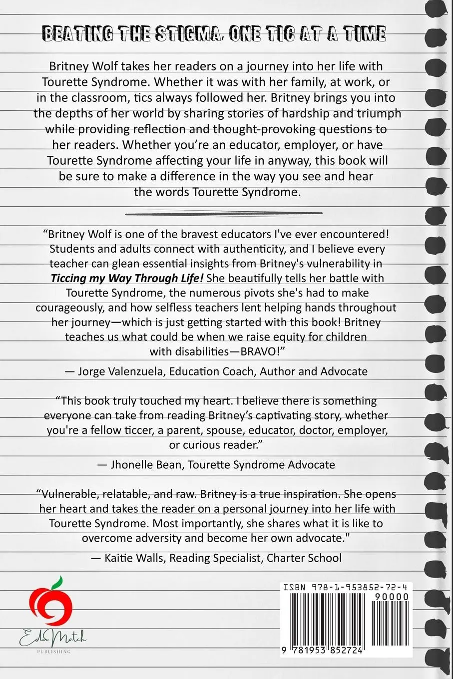 Rückseite: 9781953852724 | Ticcing My Way Through Life | Britney Wolf | Taschenbuch | Englisch