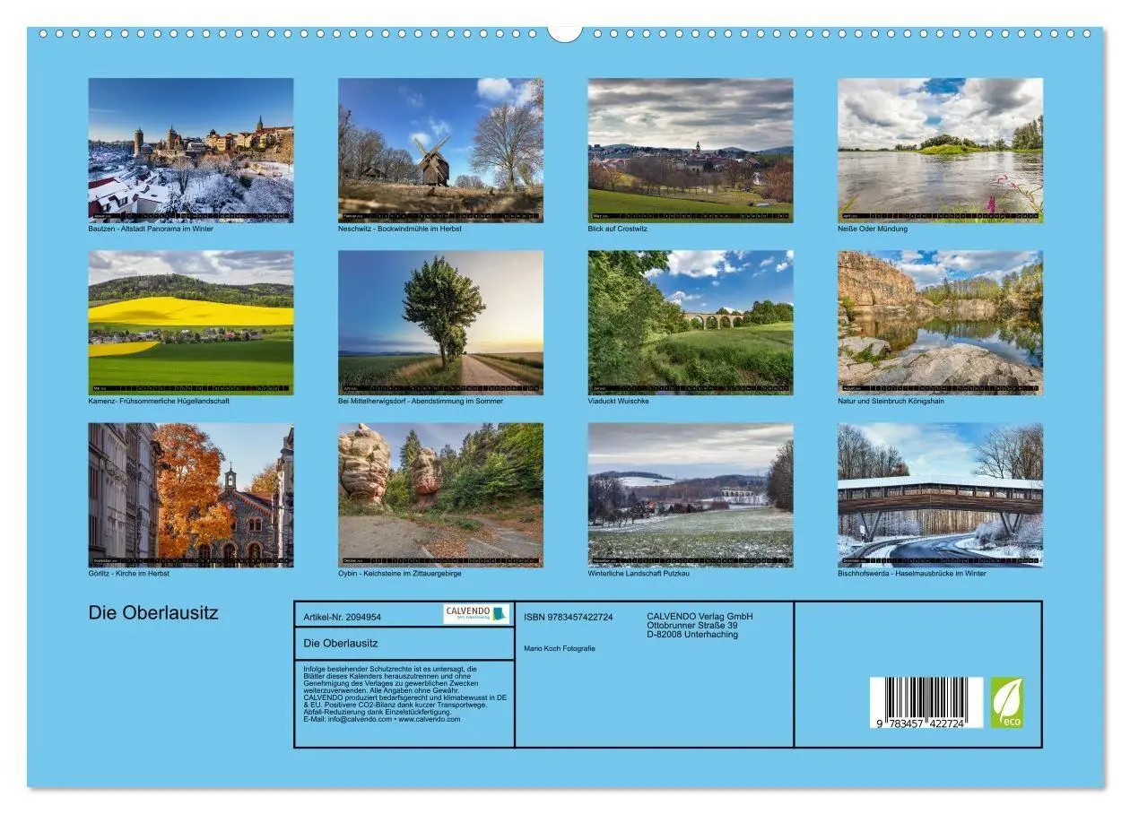 Bild: 9783457422724 | Die Oberlausitz (hochwertiger Premium Wandkalender 2026 DIN A2...