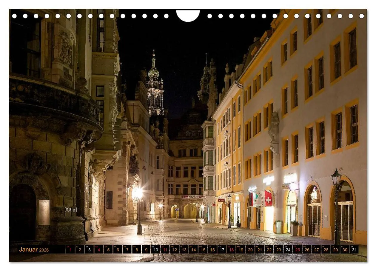Bild: 9783516132724 | Eine Nacht in Dresden (Wandkalender 2026 DIN A4 quer), CALVENDO...