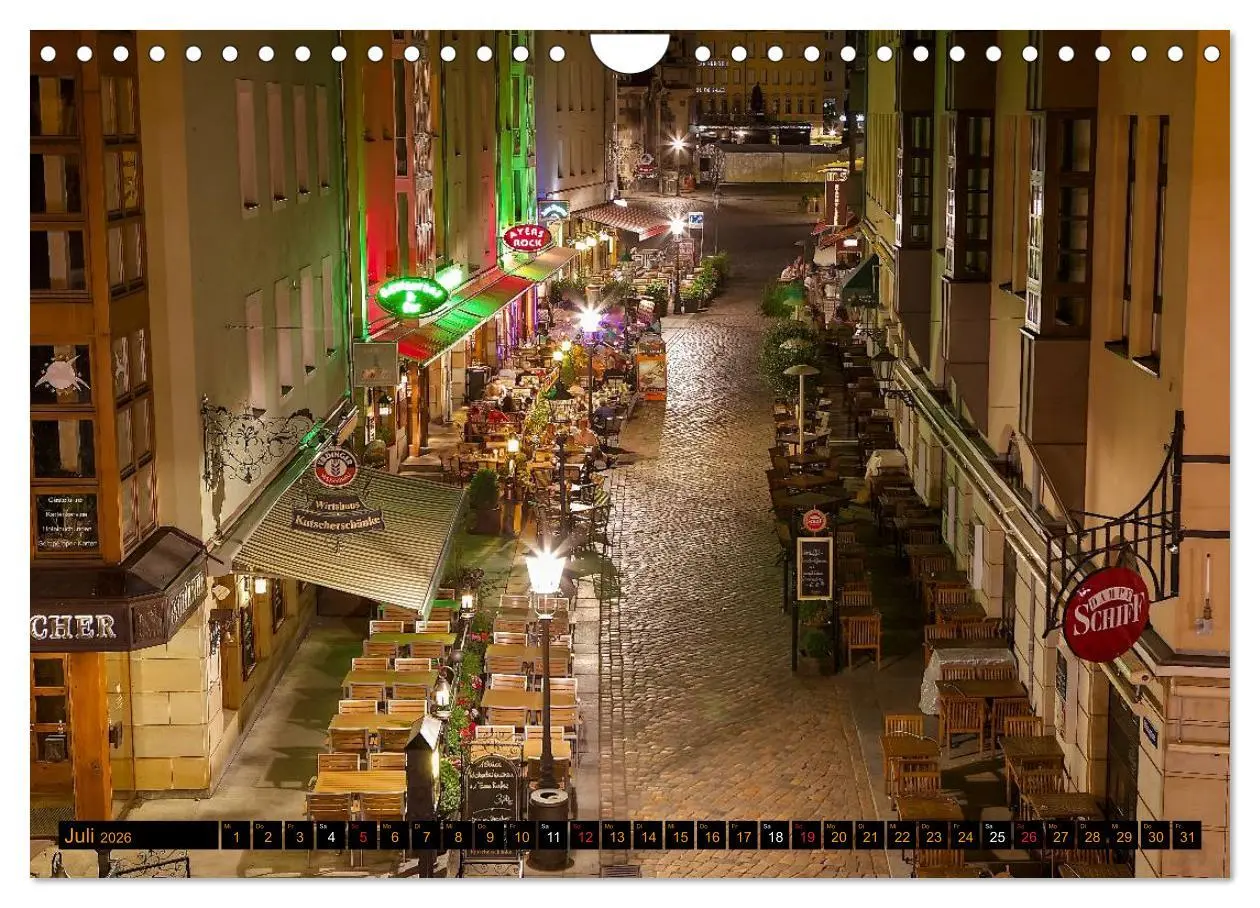 Bild: 9783516132724 | Eine Nacht in Dresden (Wandkalender 2026 DIN A4 quer), CALVENDO...