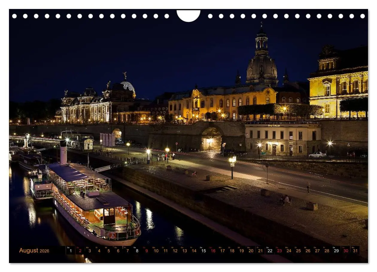 Bild: 9783516132724 | Eine Nacht in Dresden (Wandkalender 2026 DIN A4 quer), CALVENDO...