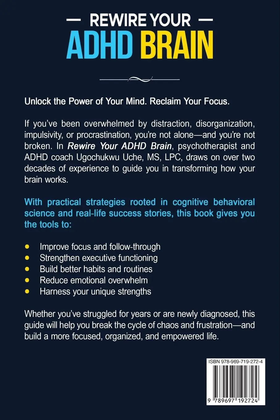 Rückseite: 9789697192724 | Rewire Your ADHD Brain | A Guide to Better Focus and Productivity