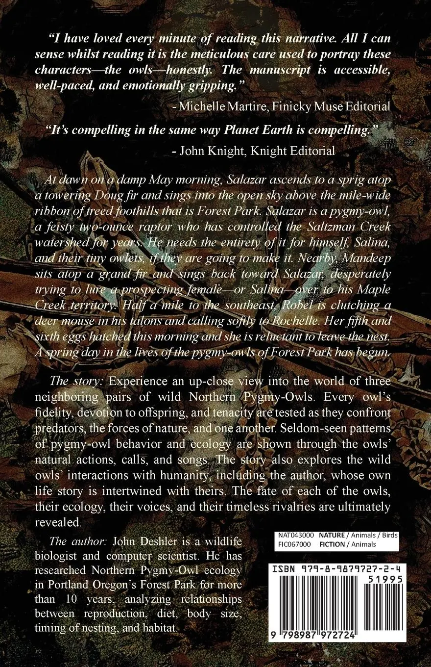 Rückseite: 9798987972724 | The Pygmy-Owls of Forest Park | John Deshler | Taschenbuch | Englisch