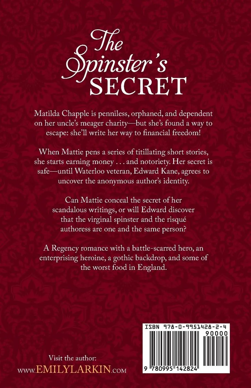 Rückseite: 9780995142824 | The Spinster's Secret | Emily Larkin | Taschenbuch | Englisch | 2020