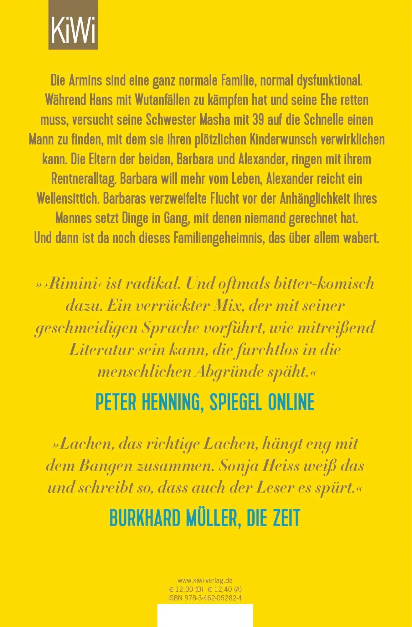 Rückseite: 9783462052824 | Rimini | Roman | Sonja Heiss | Taschenbuch | 398 S. | Deutsch | 2019