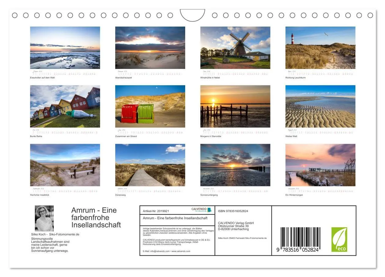 Bild: 9783516052824 | Amrum - Eine farbenfrohe Insellandschaft (Wandkalender 2026 DIN A4...