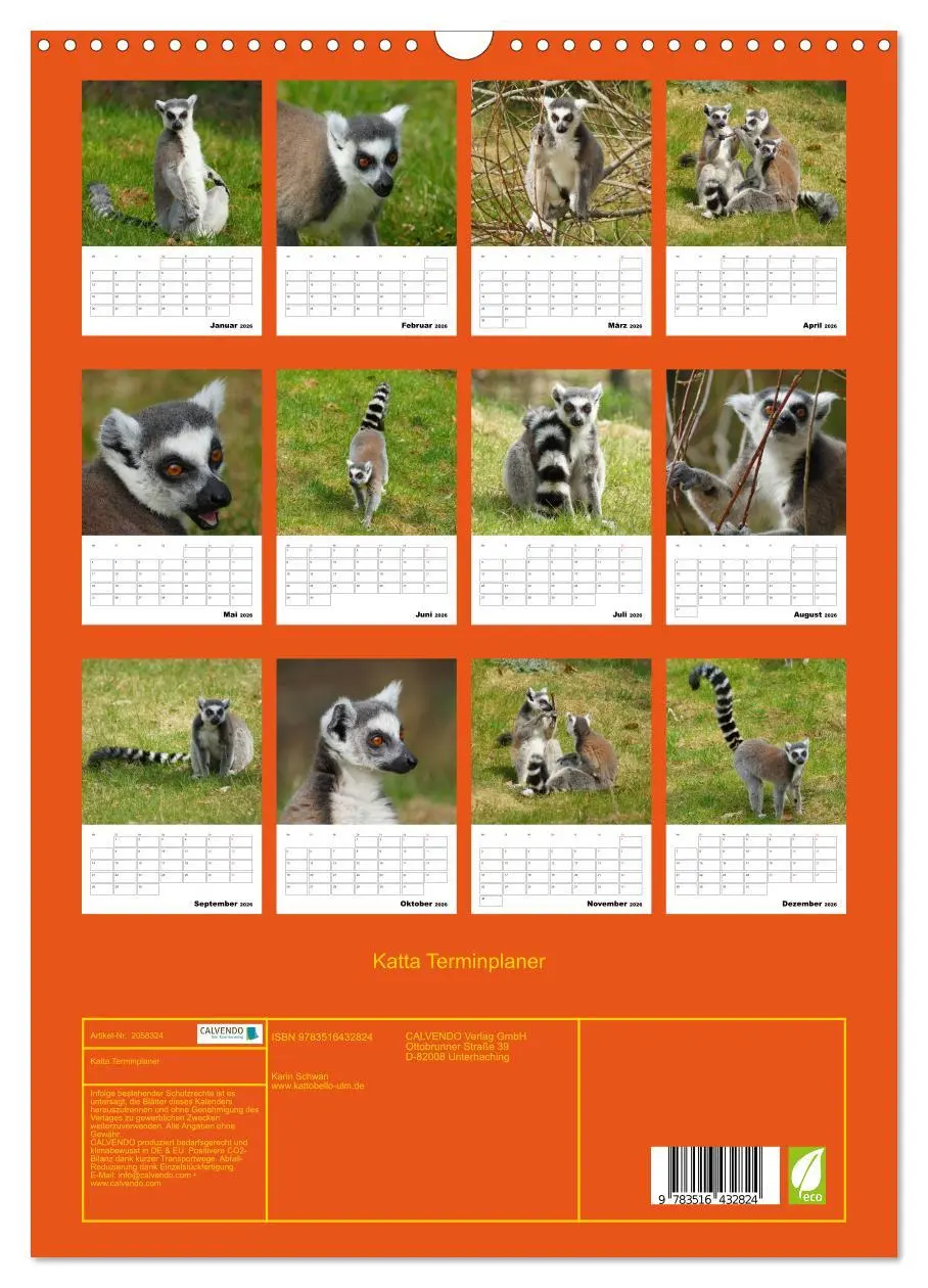 Bild: 9783516432824 | Katta Terminplaner (Wandkalender 2026 DIN A3 hoch), CALVENDO...