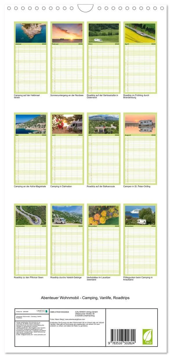 Bild: 9783516502824 | Familienplaner 2026 - Abenteuer Wohnmobil - Camping, Vanlife,...