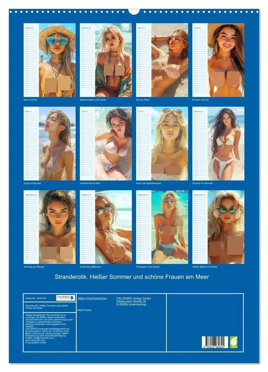 Bild: 9783516982824 | Stranderotik. Heißer Sommer und schöne Frauen am Meer (Wandkalender...