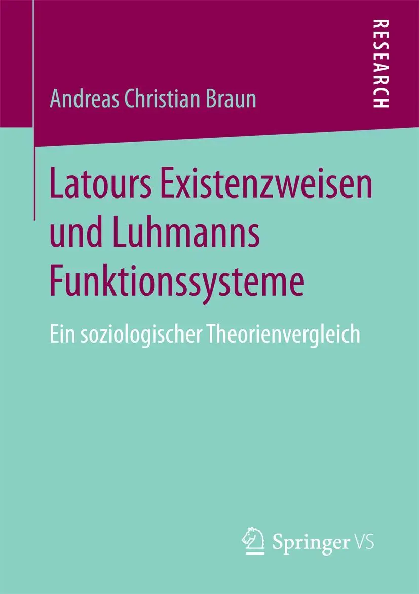 Cover: 9783658172824 | Latours Existenzweisen und Luhmanns Funktionssysteme | Braun | Buch