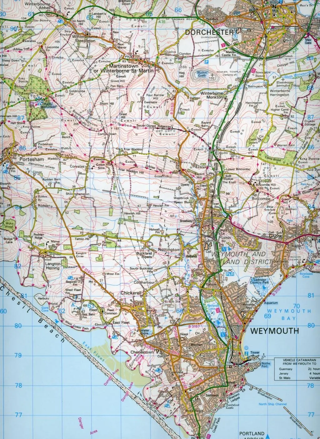 Bild: 9780319262924 | Dorchester &amp; Weymouth, Cerne Abbas &amp; Bere Regis | Ordnance Survey