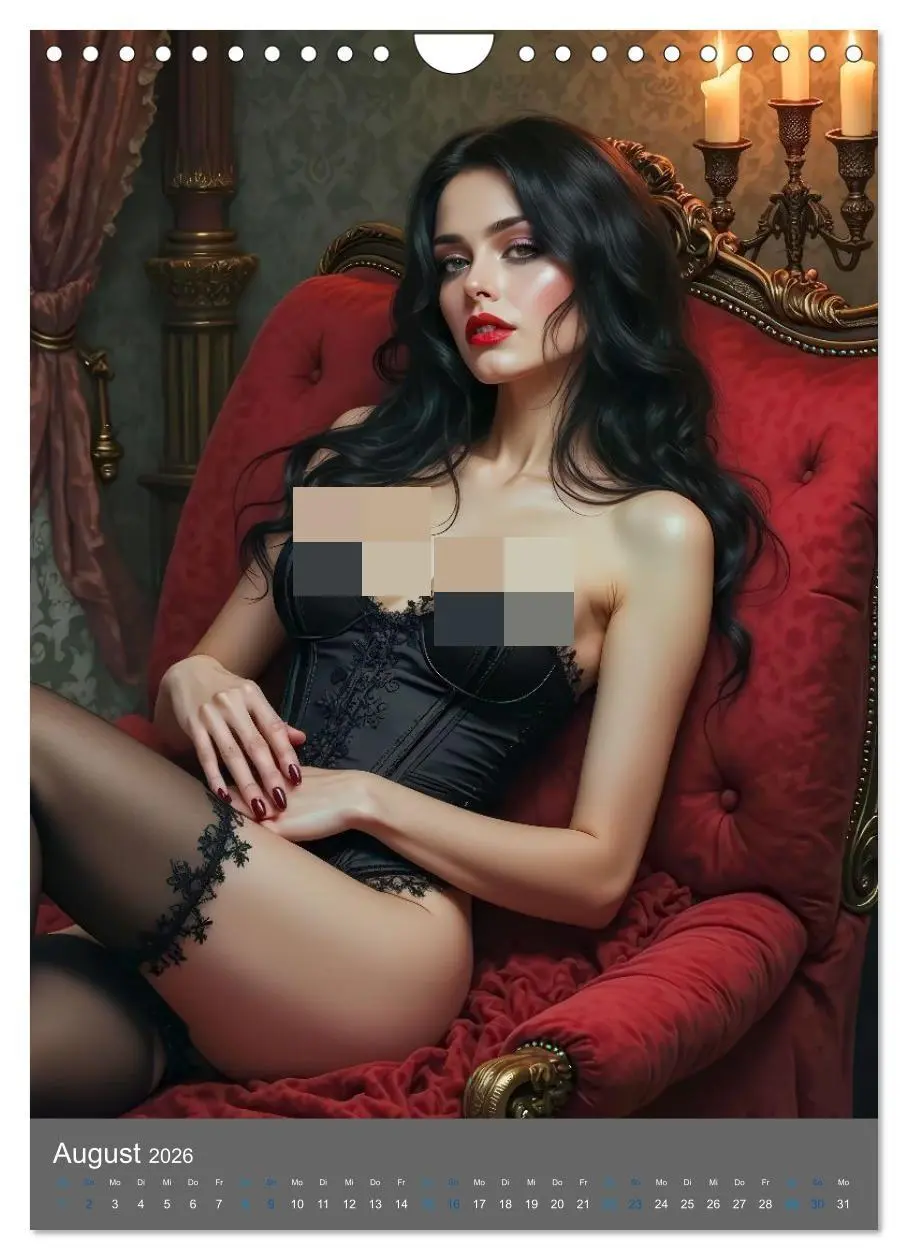 Bild: 9783516592924 | Gothic Dessous Fantasien (Wandkalender 2026 DIN A4 hoch), CALVENDO...