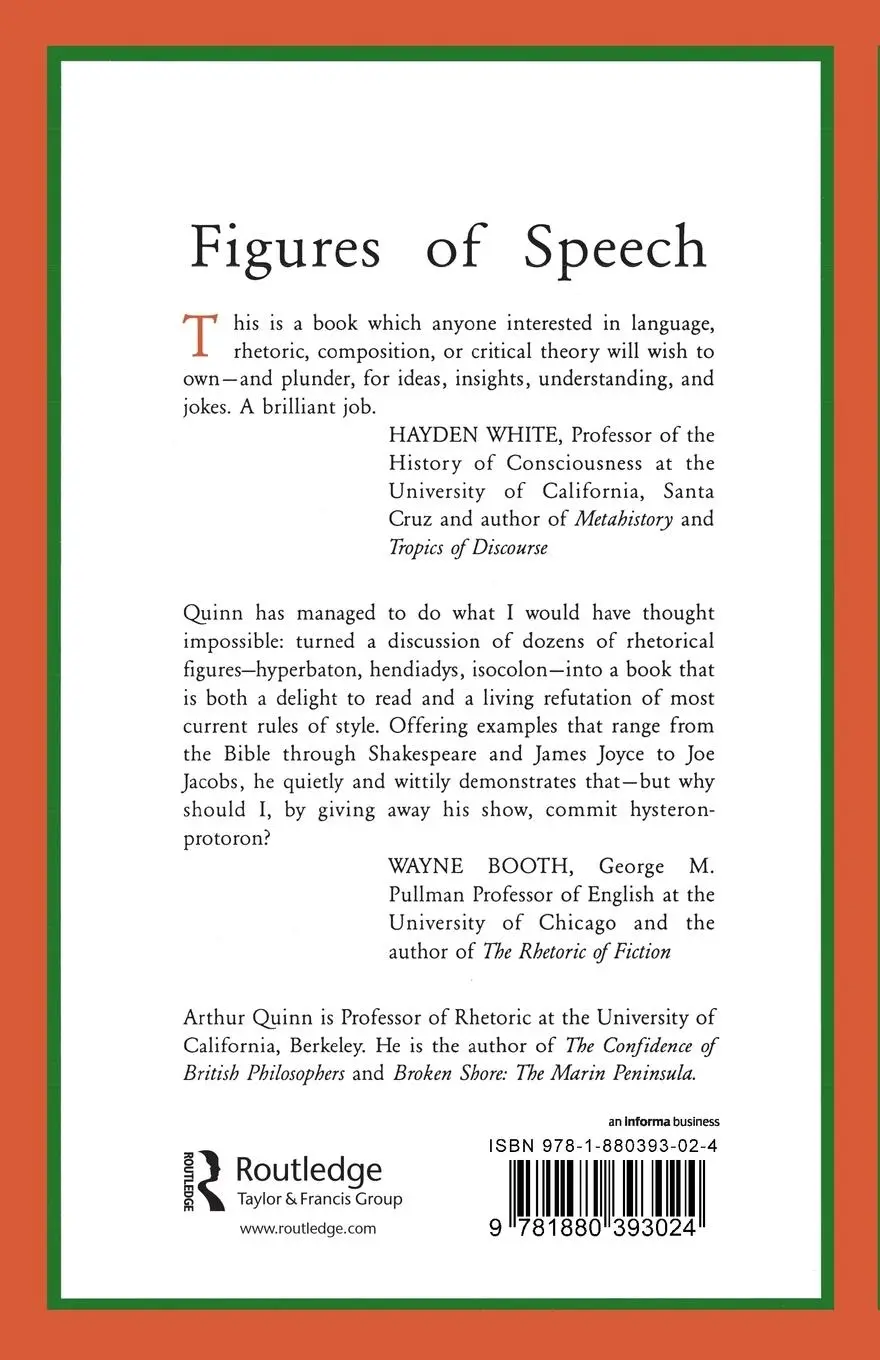 Rückseite: 9781880393024 | Figures of Speech | 60 Ways To Turn A Phrase | Arthur Quinn (u. a.)