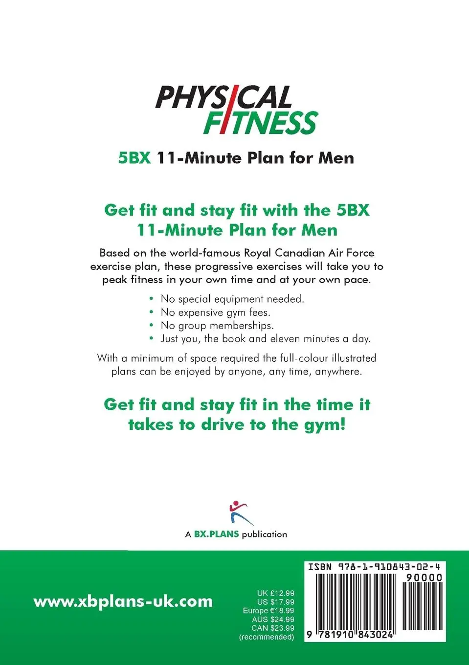 Rückseite: 9781910843024 | PHYSICAL FITNESS | 5BX 11-Minute Plan For Men | Taschenbuch | Englisch