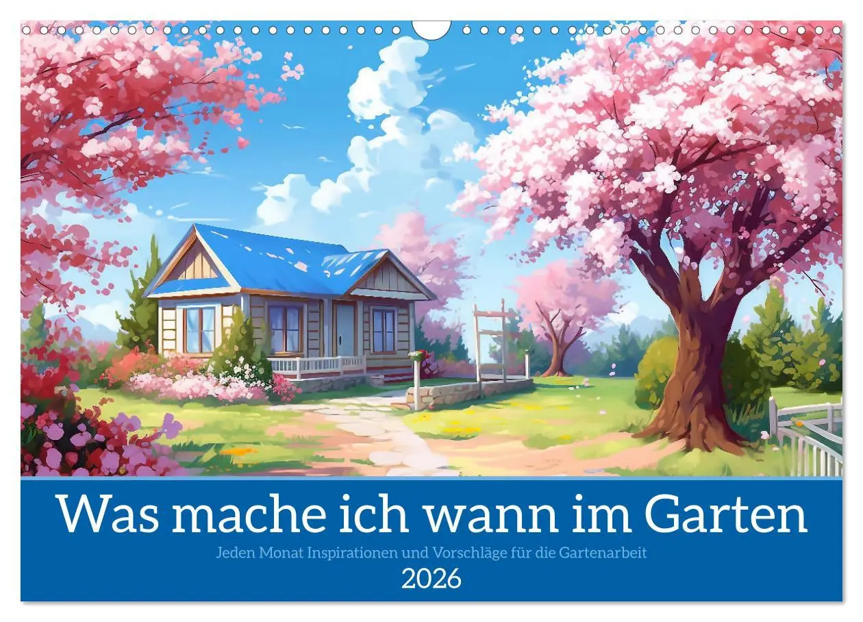 Cover: 9783457523124 | Was mache ich wann im Garten (Wandkalender 2026 DIN A3 quer),...