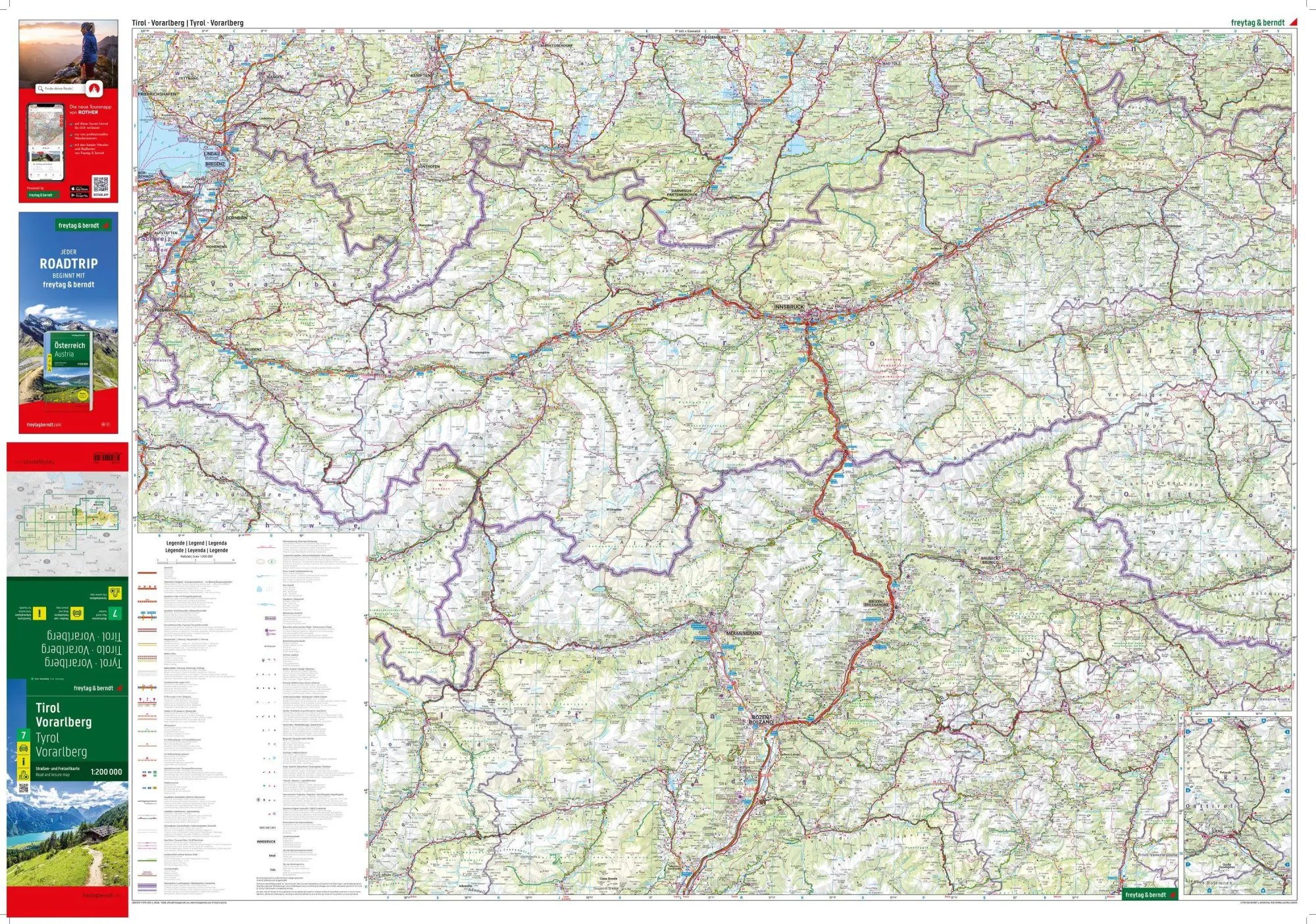 Bild: 9783707923124 | freytag &amp; berndt Straßenkarte Tirol - Vorarlberg 1:200.000 | Berndt