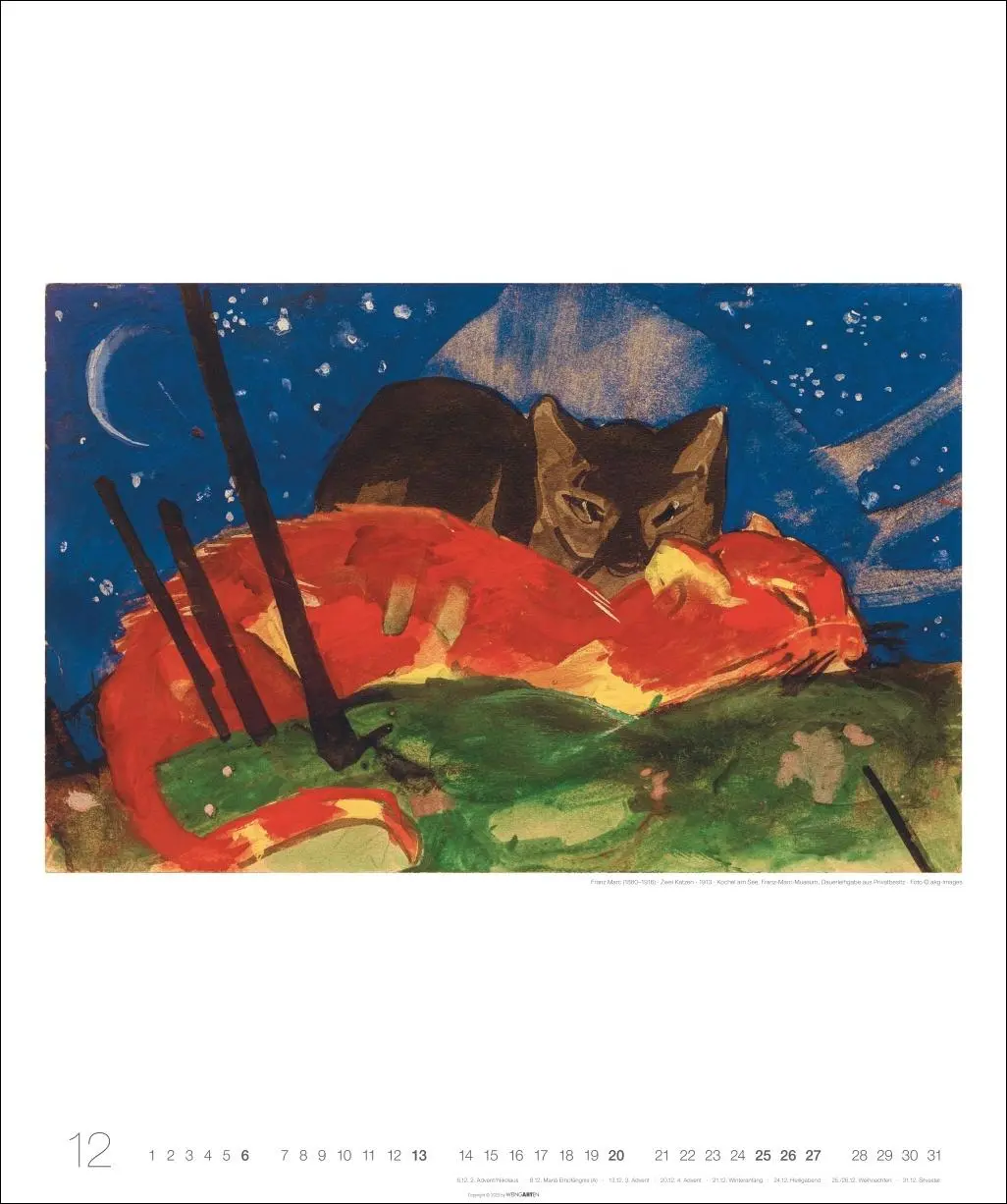 Bild: 9783839903124 | Katzen in der Kunst Edition Kalender 2026 | Bonnard | Kalender | 14 S.