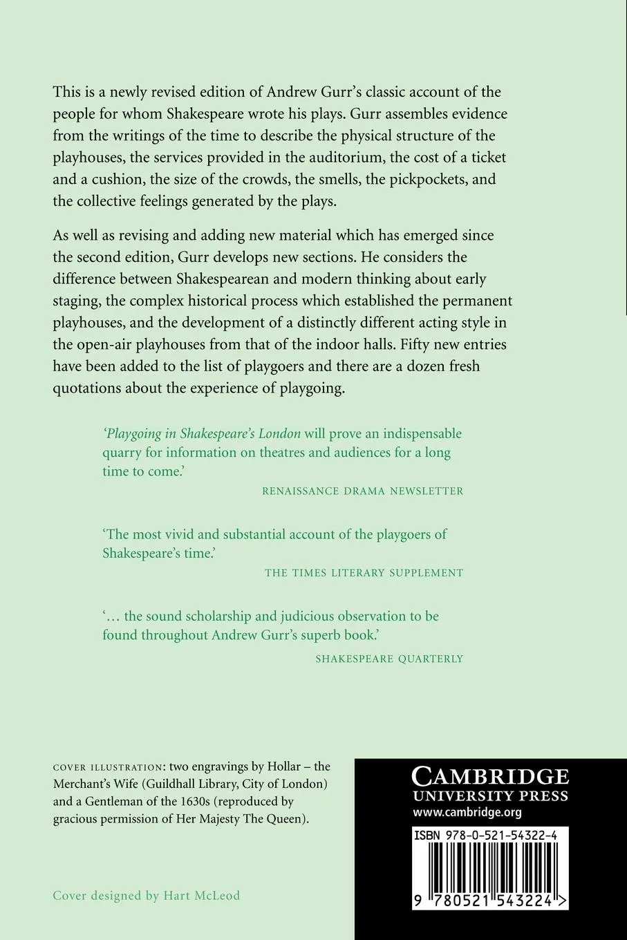 Rückseite: 9780521543224 | Playgoing in Shakespeare's London | Andrew Gurr | Taschenbuch | 2008