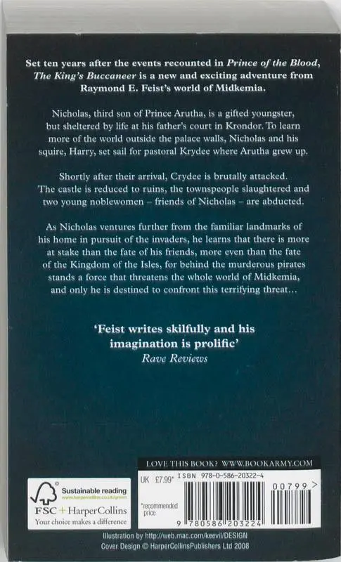 Rückseite: 9780586203224 | The King's Buccaneer | Raymond E. Feist | Taschenbuch | Englisch