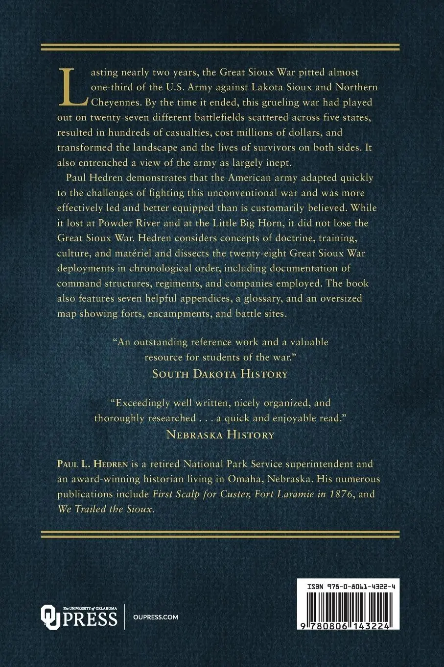 Rückseite: 9780806143224 | Great Sioux War Orders of Battle | Paul L. Hedren | Taschenbuch | 2011