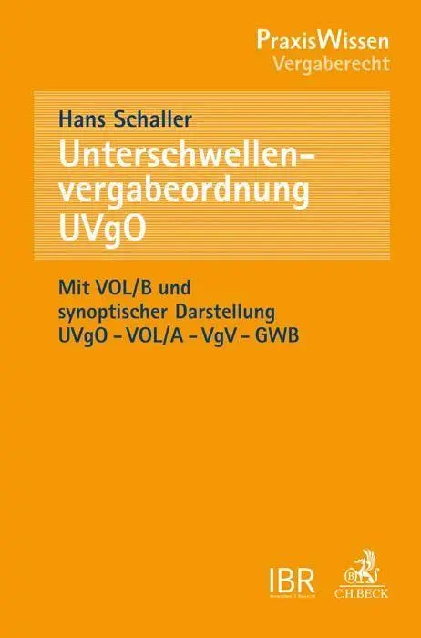 Cover: 9783406713224 | Unterschwellenvergabeordnung (UVgO) | Hans Schaller | Taschenbuch | X
