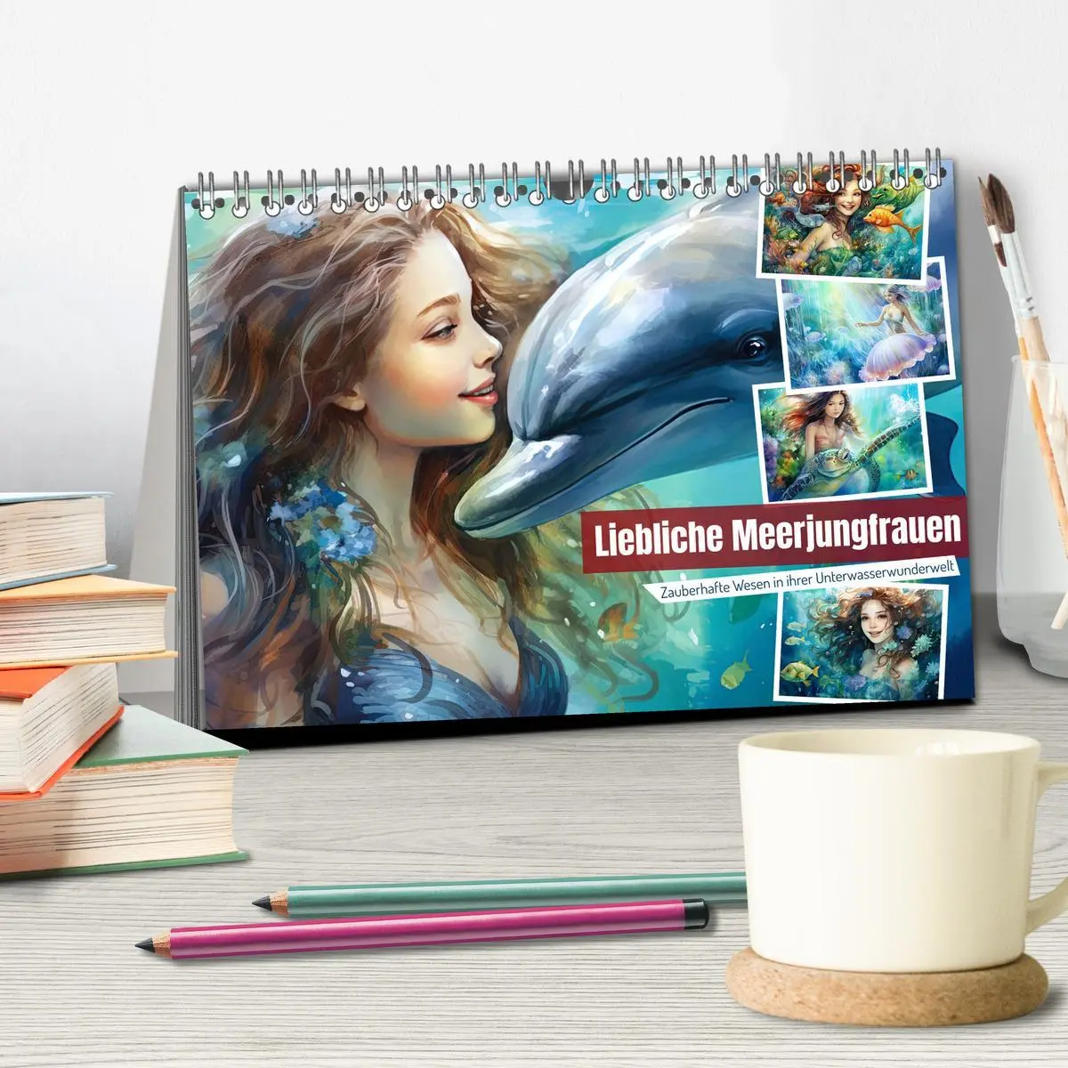Bild: 9783457513224 | Liebliche Meerjungfrauen (Tischkalender 2026 DIN A5 quer), CALVENDO...