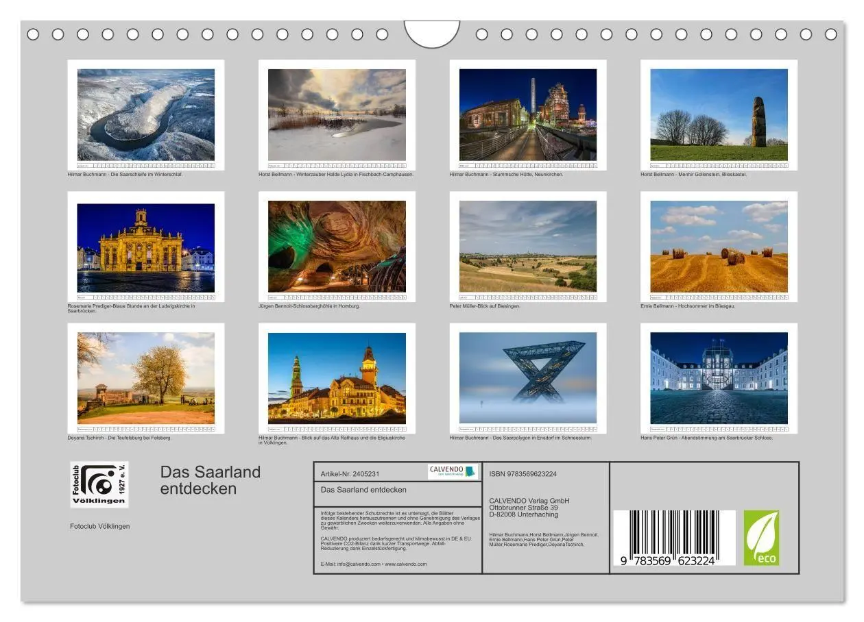 Bild: 9783569623224 | Das Saarland entdecken (Wandkalender 2027 DIN A4 quer), CALVENDO...