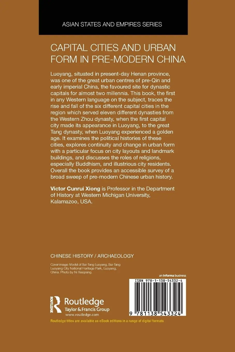 Rückseite: 9781138543324 | Capital Cities and Urban Form in Pre-modern China | Xiong | Buch