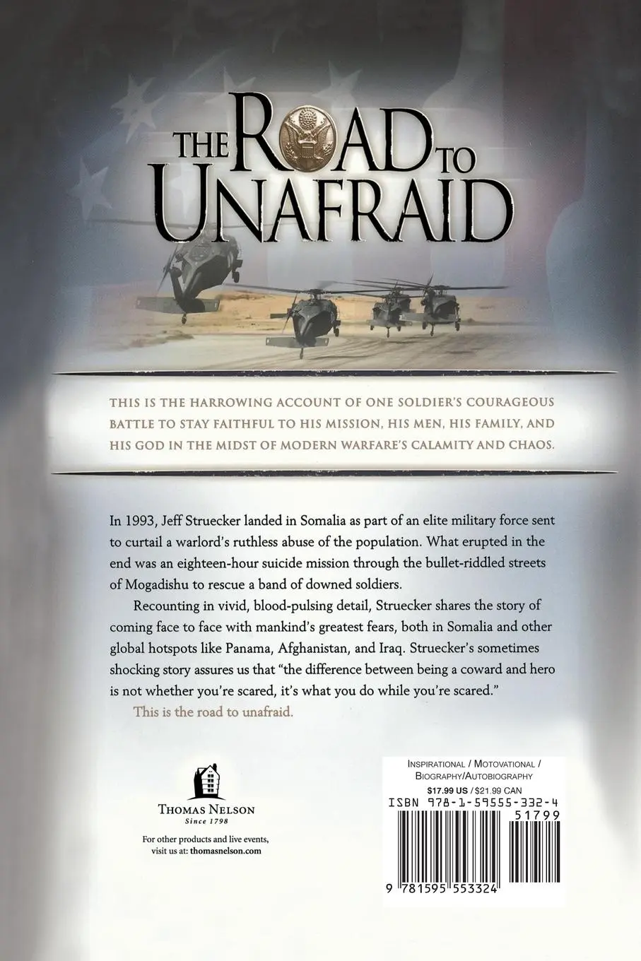 Rückseite: 9781595553324 | The Road to Unafraid | Jeff Struecker | Taschenbuch | Englisch | 2009