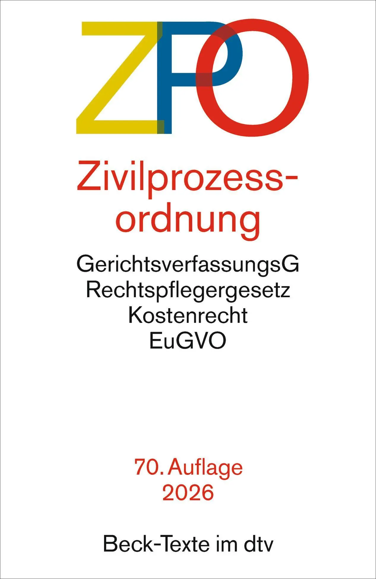 Cover: 9783423533324 | Zivilprozessordnung. ZPO | Taschenbuch | Beck-Texte im dtv | 934 S.