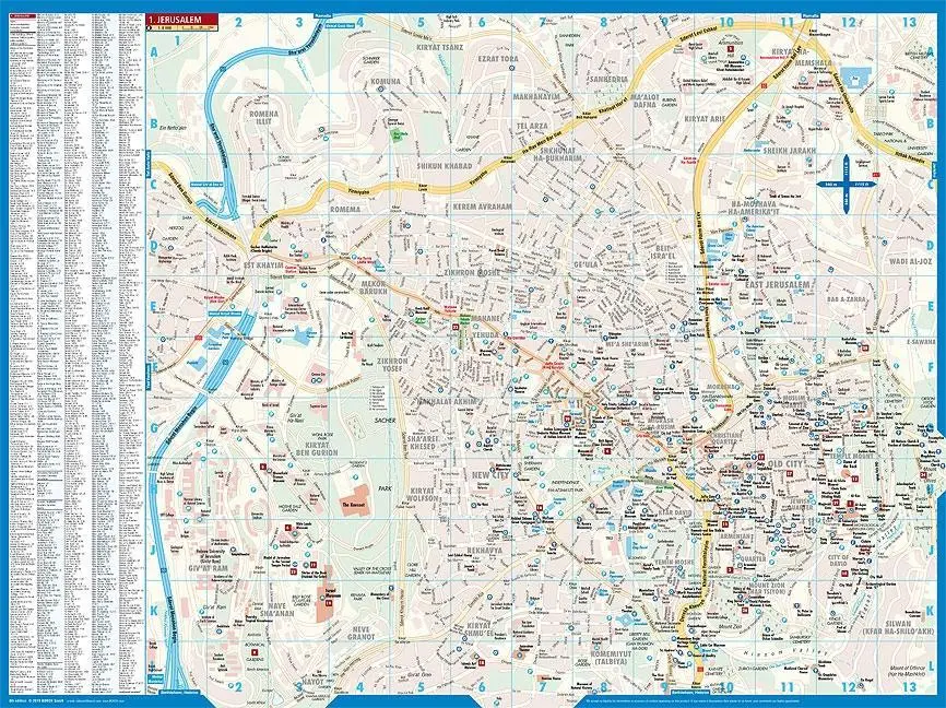 Bild: 9783866093324 | Jerusalem 1 : 8 000 | (Land-)Karte | Borch Maps | 2 S. | Deutsch