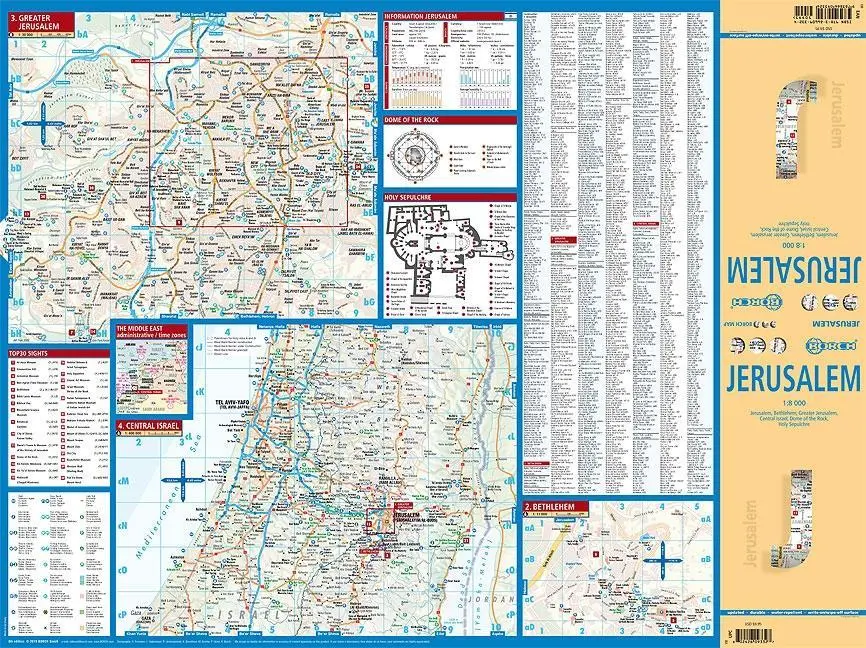 Bild: 9783866093324 | Jerusalem 1 : 8 000 | (Land-)Karte | Borch Maps | 2 S. | Deutsch
