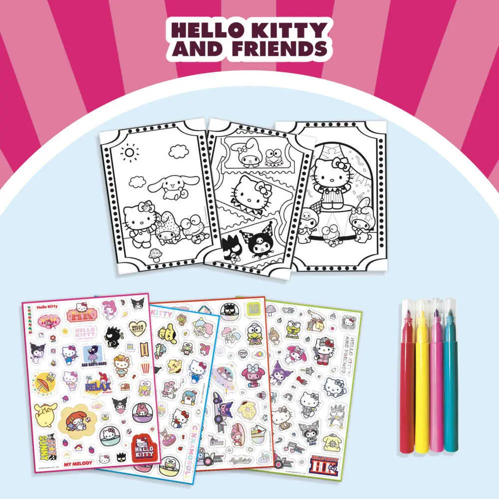 Bild: 9788833513324 | Hello Kitty And Friends Super Sticker &amp; Ausmal-Buch In Display 12