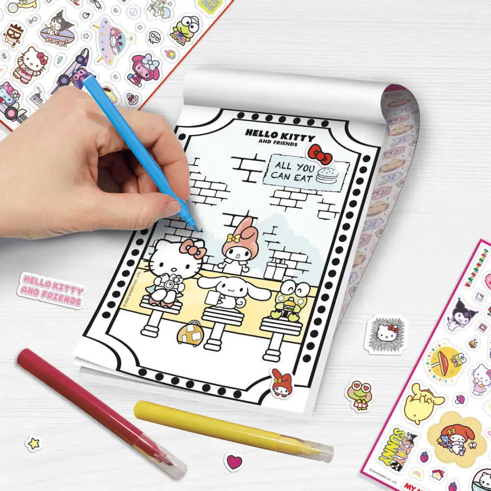 Bild: 9788833513324 | Hello Kitty And Friends Super Sticker &amp; Ausmal-Buch In Display 12