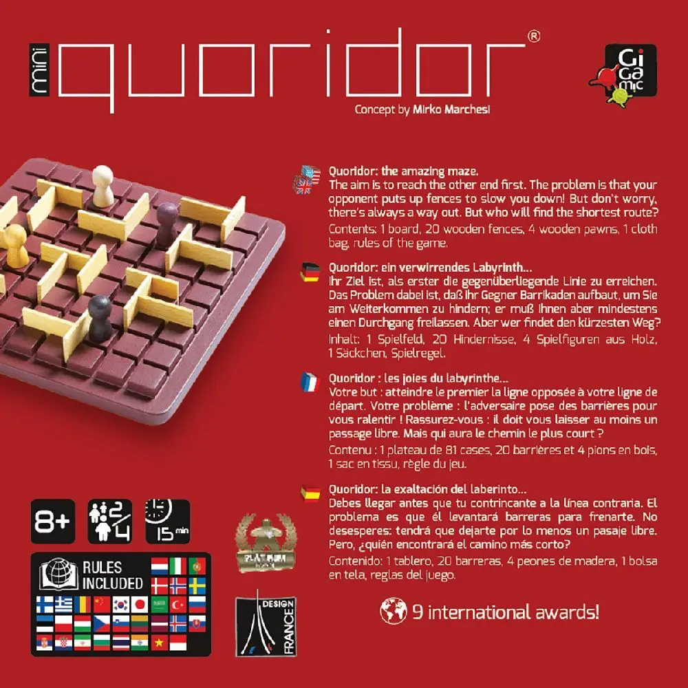 Bild: 3421273323424 | Quoridor mini | Mirko Marchesi | Spiel | In Spielebox | GIGD2003