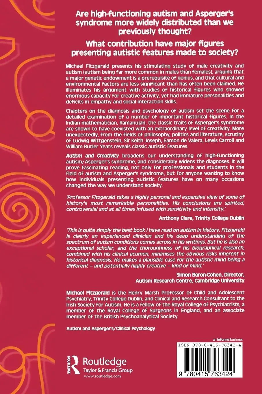 Rückseite: 9780415763424 | Autism and Creativity | Michael Fitzgerald | Taschenbuch | Englisch