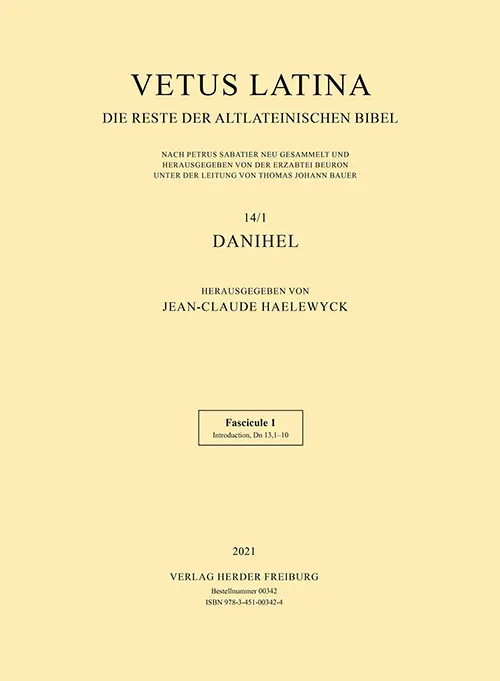 Cover: 9783451003424 | Vetus Latina | Fascicule 1: Introduction. Dn 13,1-10 | Taschenbuch