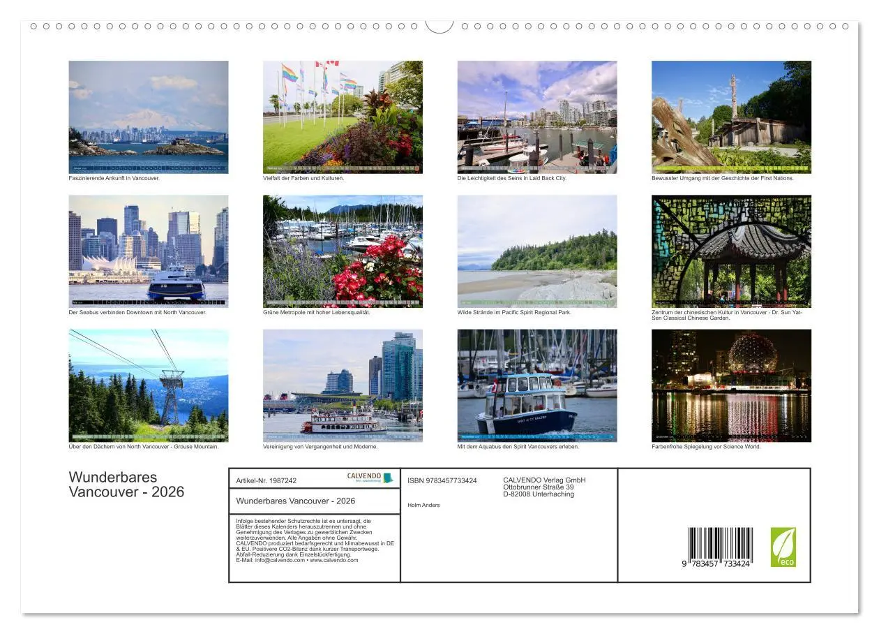 Bild: 9783457733424 | Wunderbares Vancouver - 2026 (hochwertiger Premium Wandkalender...
